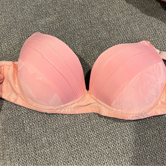 32 B Bra * Light Pink over Pink with Flower Pattern 2 FOR $20 MIX & MATCH!!! NEW - Picture 5 of 16
